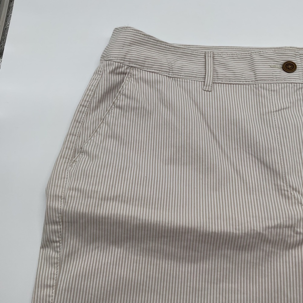 Summer Kim‎ Roger's Striped Shorts Khaki Beige Beach  Comfort Women's Size 18 - Picture 3 of 9